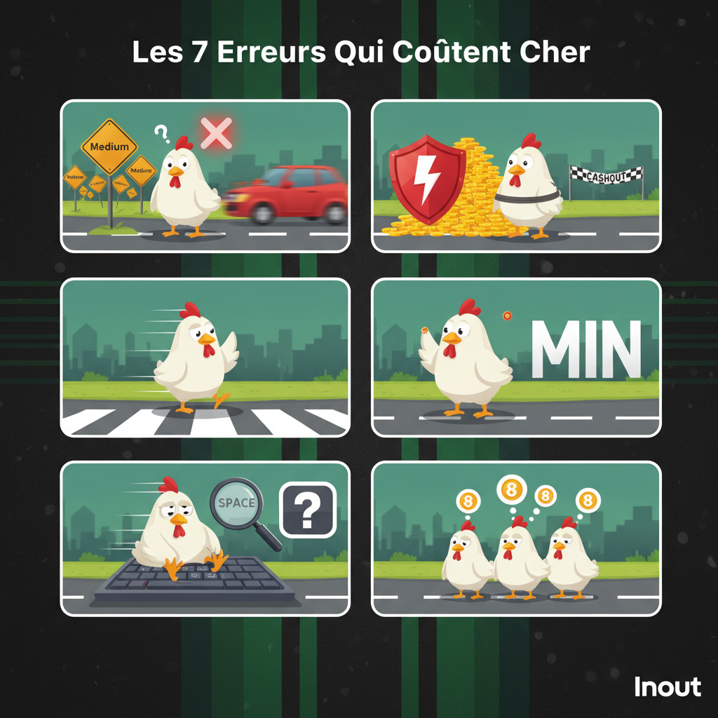 Illustration des erreurs courantes dans Chicken Road 2