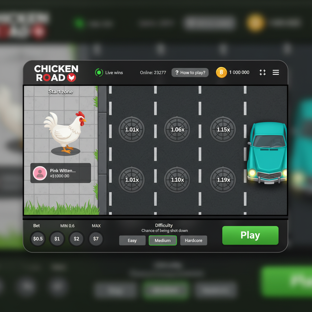 Test expert Chicken Road 2 - Interface de jeu avec poulet blanc et multiplicateurs progressifs