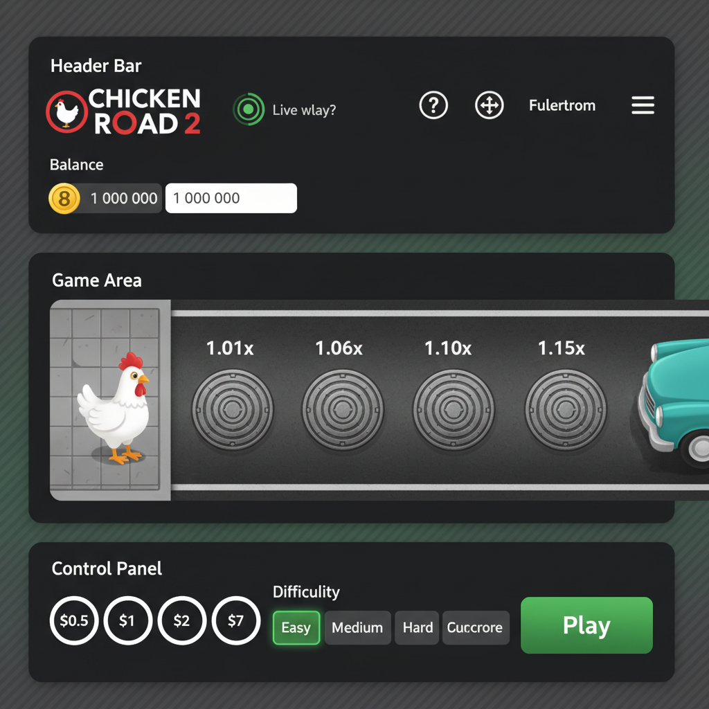 Déconstruction des éléments d'interface de Chicken Road 2