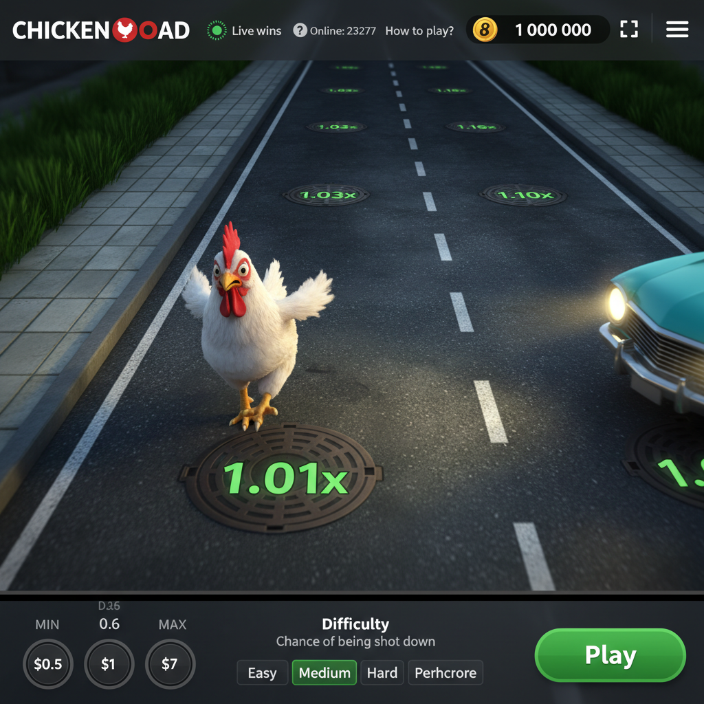 Chicken Road 2 — écran principal du jeu sur smartphone